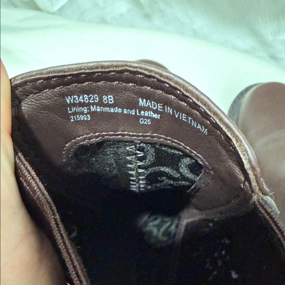 Cole Haan Women’s Chelsea Booties in Deep Brown with Gold Buckle - Picture 6 of 9